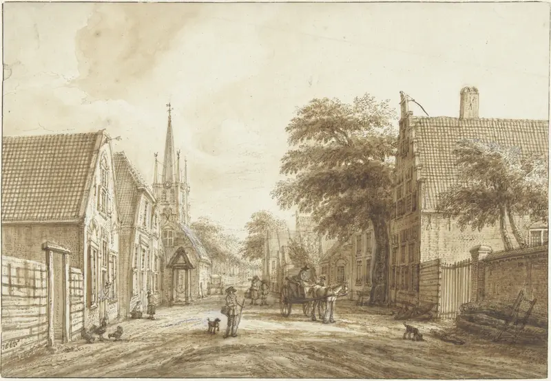 De Achterweg in Voorschoten Wall Art by Jacob Elias La Fargue - High-Resolution Digital Print