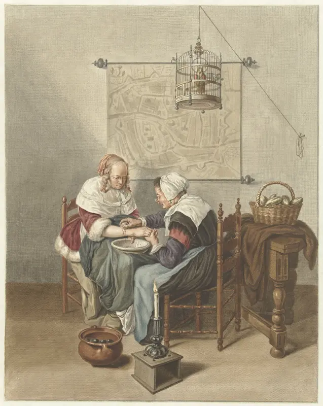De aderlating Wall Art by Abraham Delfos - High-Resolution Digital Print