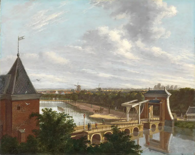 De Amsterdamse buitensingel bij de Leidsepoort, gezien vanuit de schouwburg Wall Art by Johannes Jelgerhuis - High-Resolution Digital Print