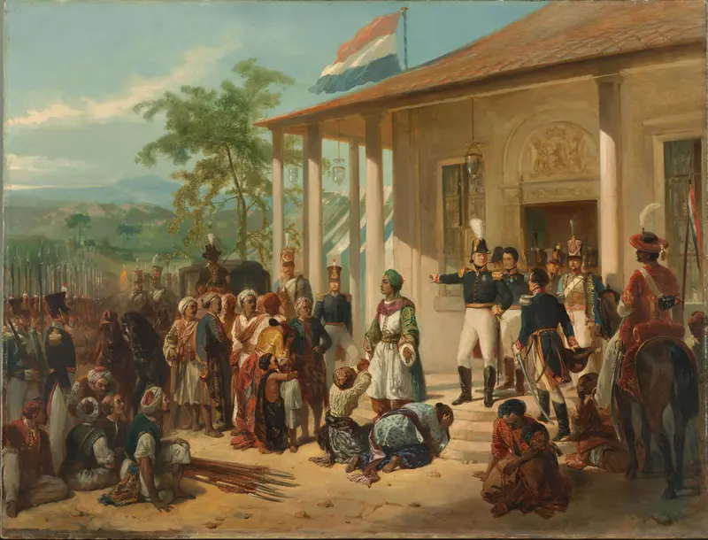 De arrestatie van Diponegoro door luitenant-generaal De Kock Wall Art by Nicolaas Pieneman - High-Resolution Digital Print