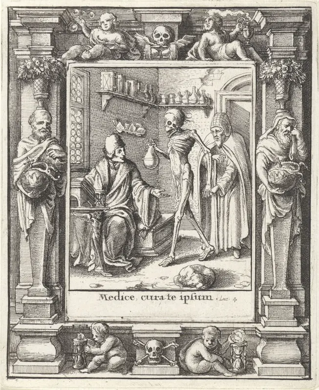 De arts en de Dood Wall Art by Wenceslaus Hollar - High-Resolution Digital Print