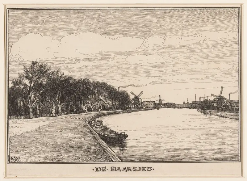 De Baarsjes, gezicht op kanaal Wall Art by Willem Wenckebach - High-Resolution Digital Print