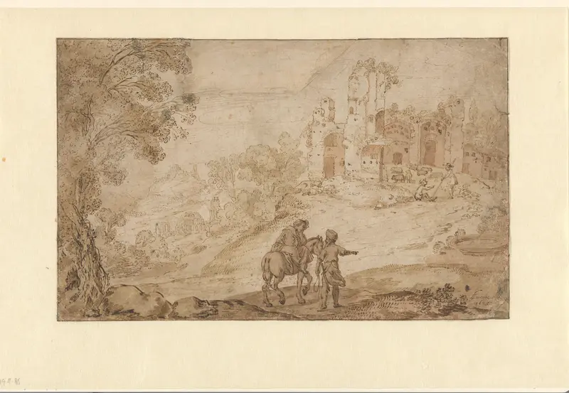 De barmhartige Samaritaan Wall Art by Lambert Jacobsz - High-Resolution Digital Print