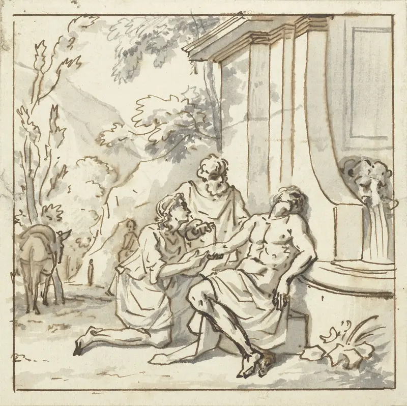 De barmhartige Samaritaan Wall Art by Louis Fabritius Dubourg - High-Resolution Digital Print