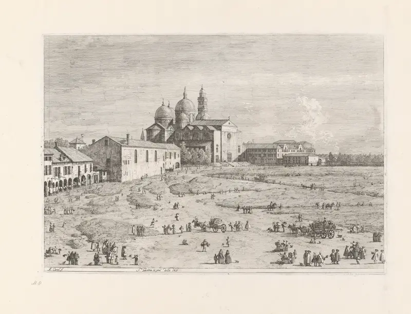 De basilica di Santa Giustina aan het Prato della Valle (linkerhelft) Wall Art by Unknown - High-Resolution Digital Print