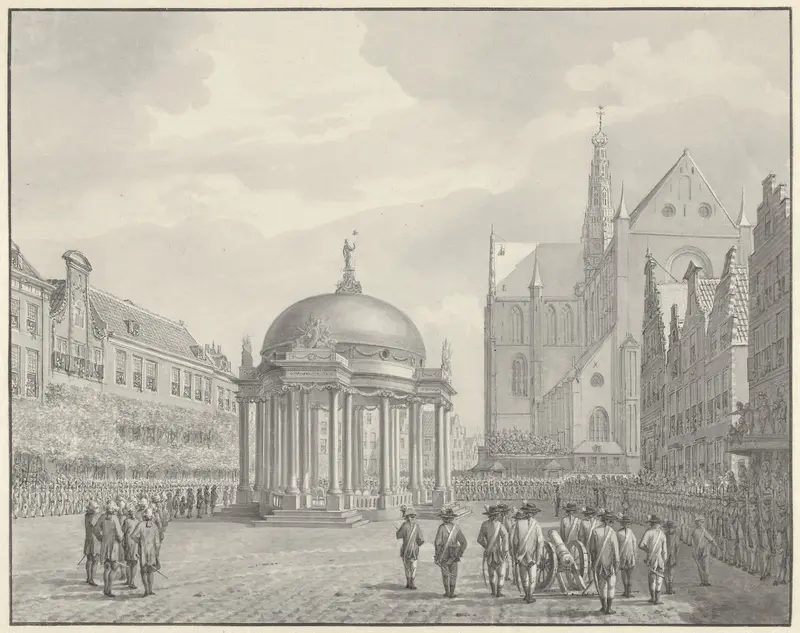 De beëdiging van het Regeringsreglement op de Grote Markt te Haarlem, 5 september 1787 Wall Art by Unknown - High-Resolution Digital Print