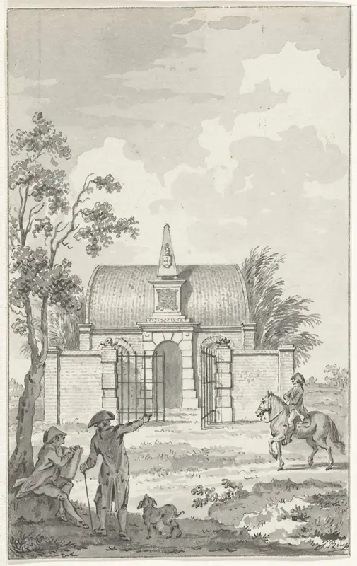 De begraafplaats in het Gorsselse veld bij Zutphen voor de familie van der Capellen en Joan Derk van der Capellen tot den Pol, 1784-1785 Wall Art by Unknown - High-Resolution Digital Print