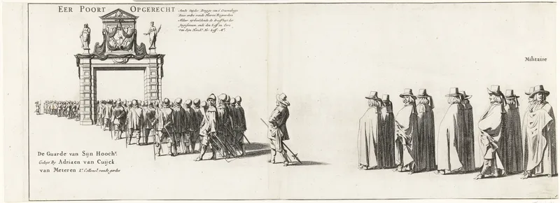 De begrafenisstoet van Frederik Hendrik (plaat nr. 1), 1647 Wall Art by Pieter Nolpe - High-Resolution Digital Print