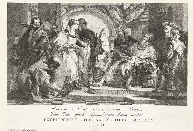 De beschermheiligen van de familie Crotta Wall Art by Unknown - High-Resolution Digital Print
