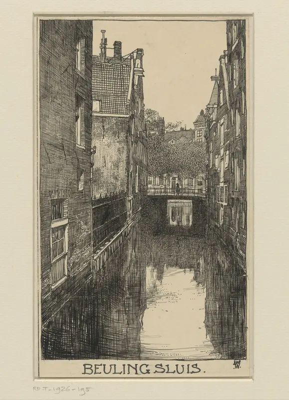 De Beuling Sluis te Amsterdam Wall Art by Willem Wenckebach - High-Resolution Digital Print