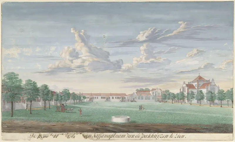 De binnenplaats van het fort Jaffnapatnam Wall Art by Cornelis Steiger - High-Resolution Digital Print