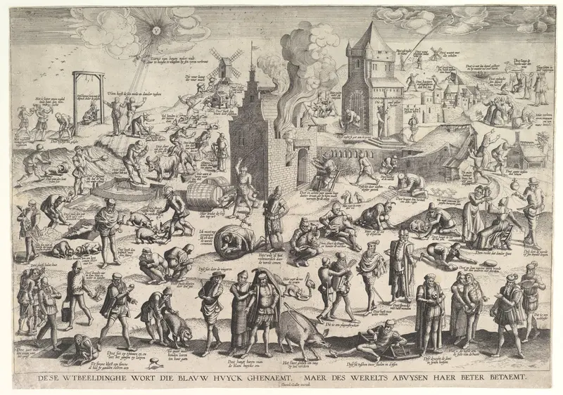De Blauwe Huyck (The Blue Hood) Wall Art by Theodoor Galle - High-Resolution Digital Print