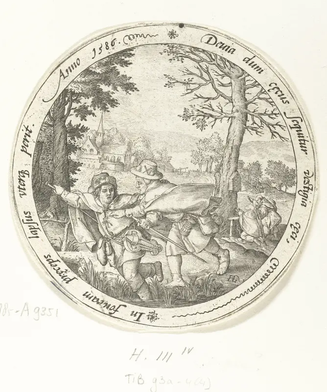 De blinde leidt de blinde Wall Art by Hendrick Goltzius - High-Resolution Digital Print