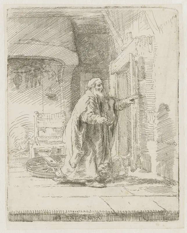 De blinde Tobias: grote plaat Wall Art by Unknown - High-Resolution Digital Print