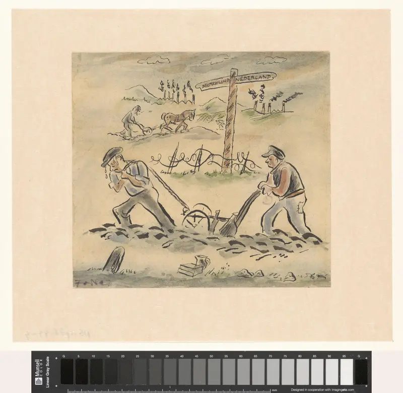 De boer ploegt Wall Art by Unknown - High-Resolution Digital Print