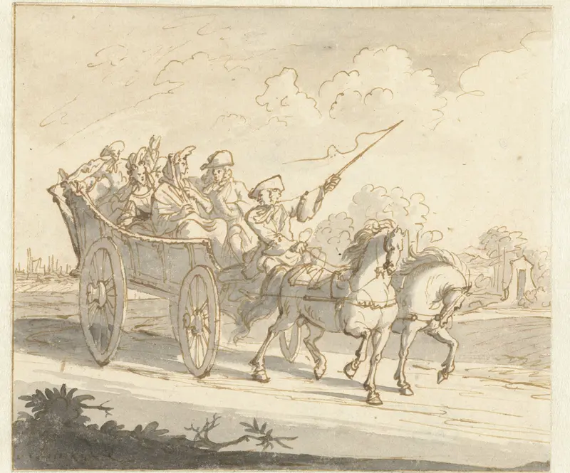 De boerenwagen Wall Art by Caspar Luyken - High-Resolution Digital Print