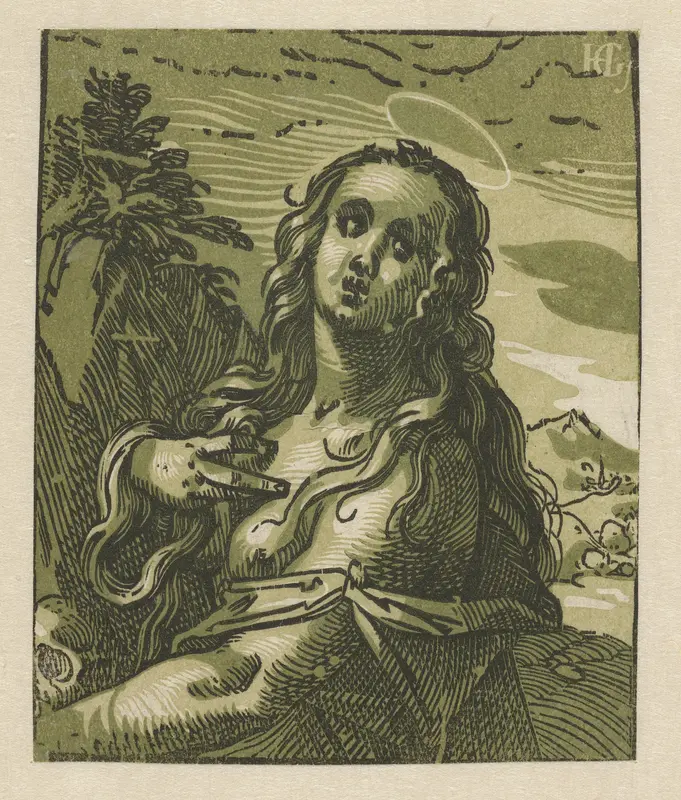 De boetvaardige Maria Magdalena Wall Art by Hendrick Goltzius - High-Resolution Digital Print