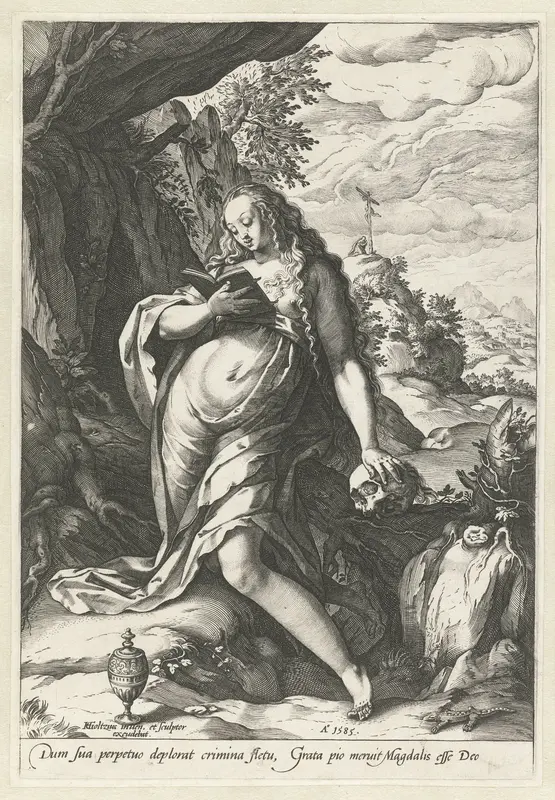 De boetvaardige Maria Magdalena Wall Art by Bartholomeus Spranger - High-Resolution Digital Print