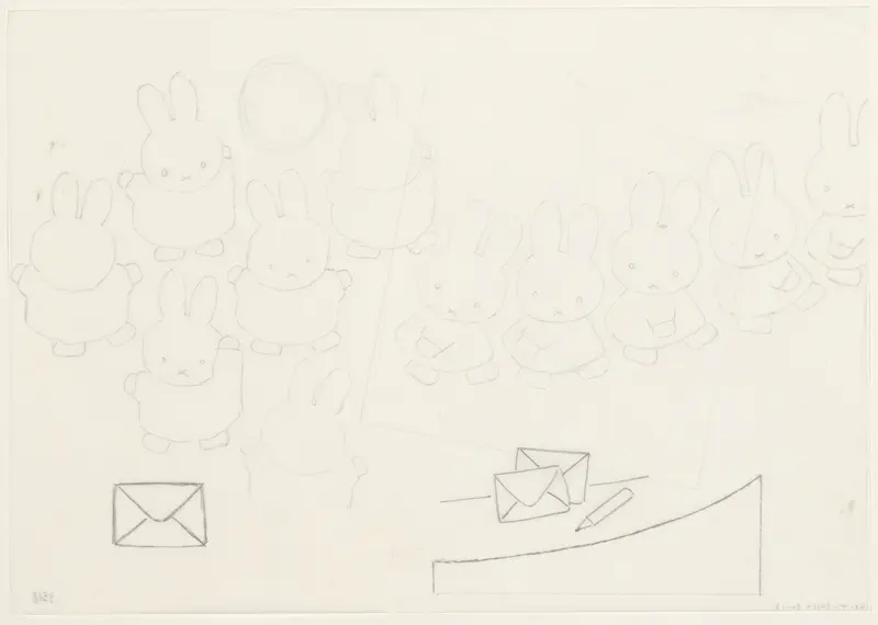 De brief van nijntje [p. 2, p. 7, p. 13, p. 27, omslag] Wall Art by Dick Bruna - High-Resolution Digital Print