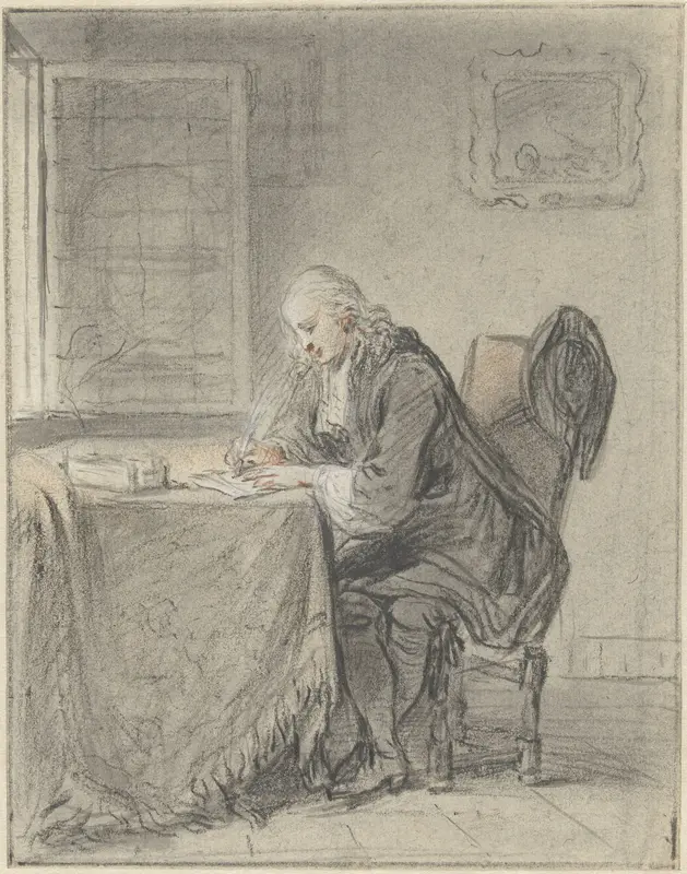 De briefschrijver Wall Art by Willem Joseph Laquy - High-Resolution Digital Print