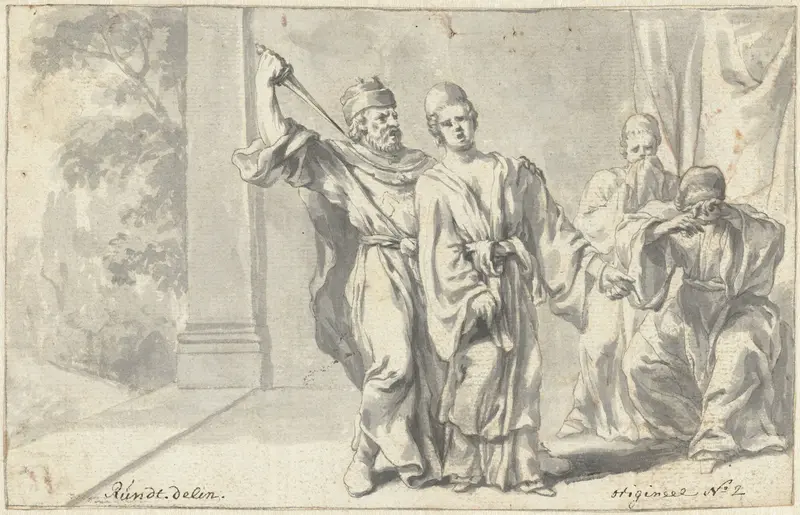 De Chinese keizer Zunchinius doodt zijn dochter Wall Art by Hans Hinrich Rundt - High-Resolution Digital Print