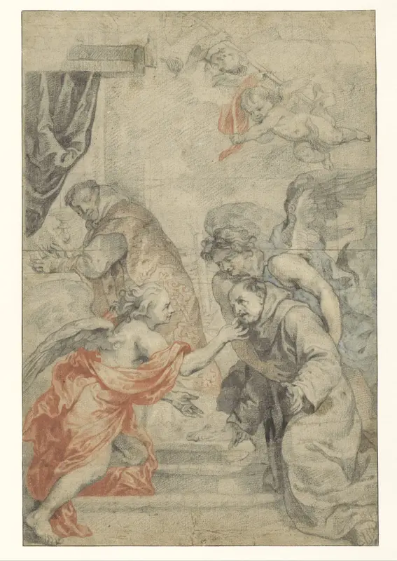 De communie van de heilige Bonaventura Wall Art by Unknown - High-Resolution Digital Print