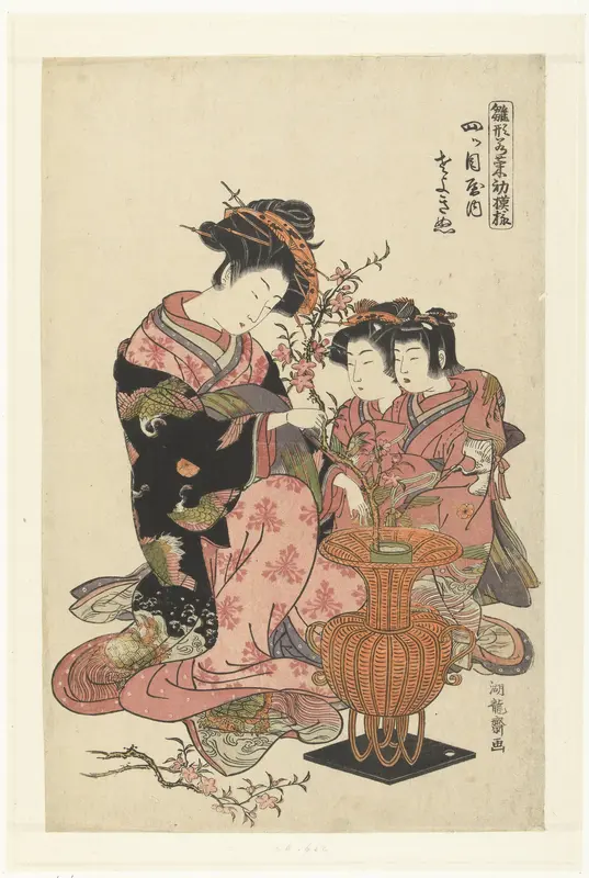 De courtisane Sayokinu uit het Yotsumeya Wall Art by Unknown - High-Resolution Digital Print