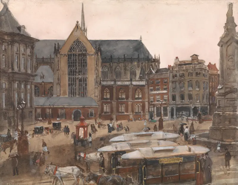 De Dam te Amsterdam Wall Art by George Hendrik Breitner - High-Resolution Digital Print