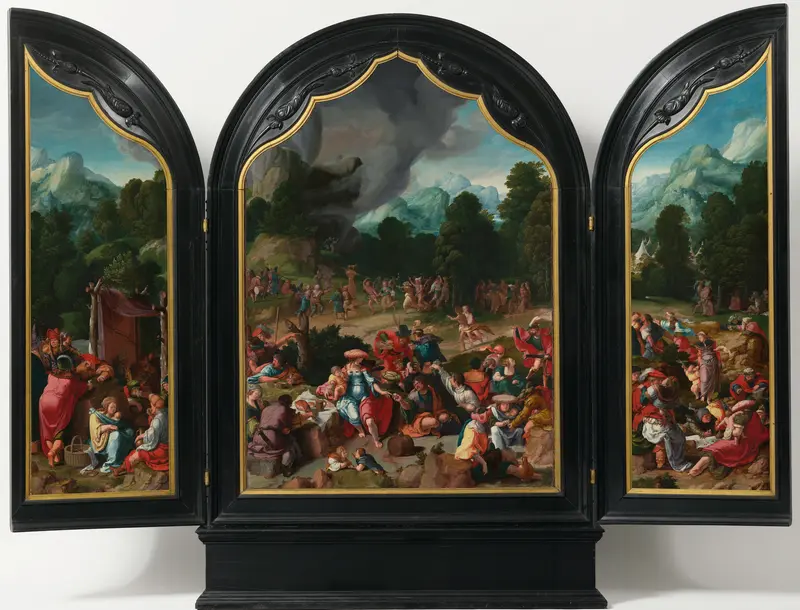 De dans om het gouden kalf Wall Art by Lucas van Leyden - High-Resolution Digital Print