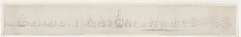 De derde dag van de Vierdaagse Zeeslag, 11-14 juni 1666 Wall Art by Willem van de Velde (I) - High-Resolution Digital Print