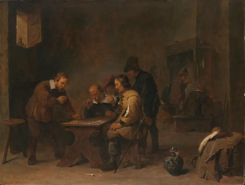 De dobbelaars Wall Art by David Teniers (II) - High-Resolution Digital Print