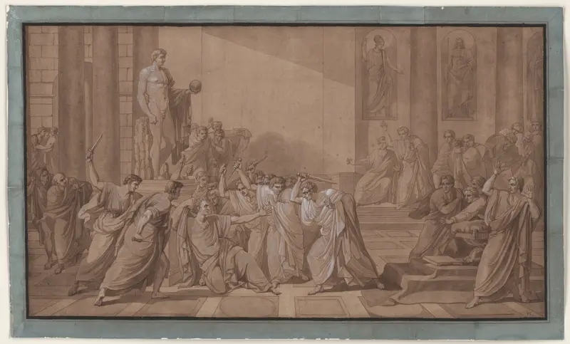 De dood van Julius Caesar Wall Art by Vincenzo Camuccini - High-Resolution Digital Print