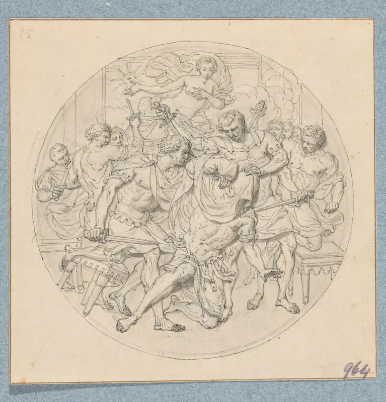 De dood van Julius Cesar (in doos met 43 tekeningen) Wall Art by Louis Fabritius Dubourg - High-Resolution Digital Print