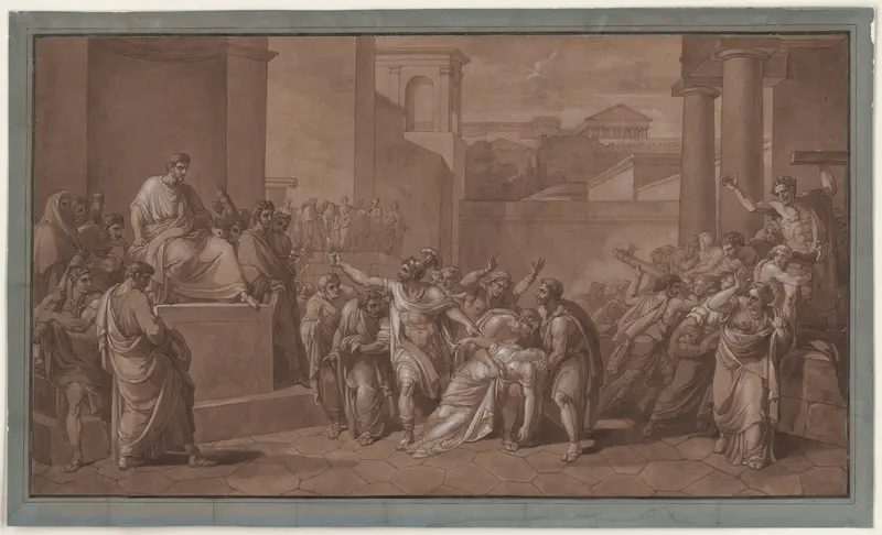 De dood van Virginia Wall Art by Vincenzo Camuccini - High-Resolution Digital Print