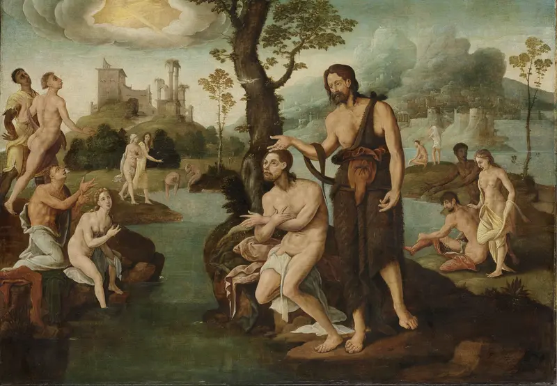 De doop van Christus Wall Art by Unknown - High-Resolution Digital Print
