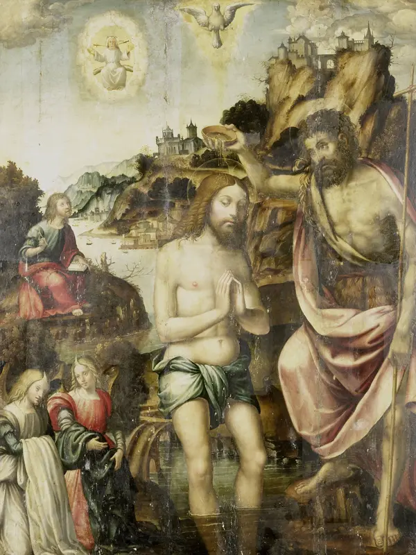 De doop van Christus Wall Art by anonymous - High-Resolution Digital Print