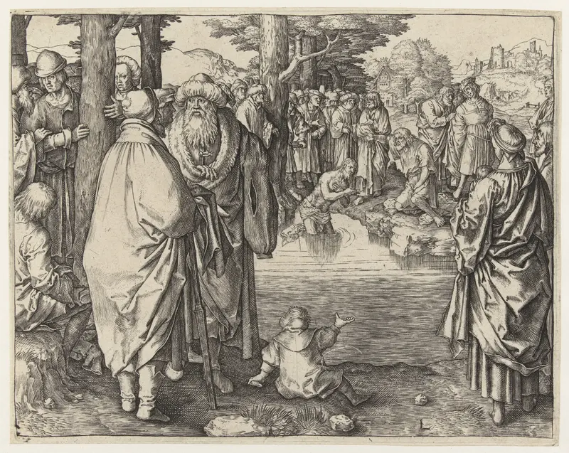 De doop van Christus in de Jordaan Wall Art by Unknown - High-Resolution Digital Print