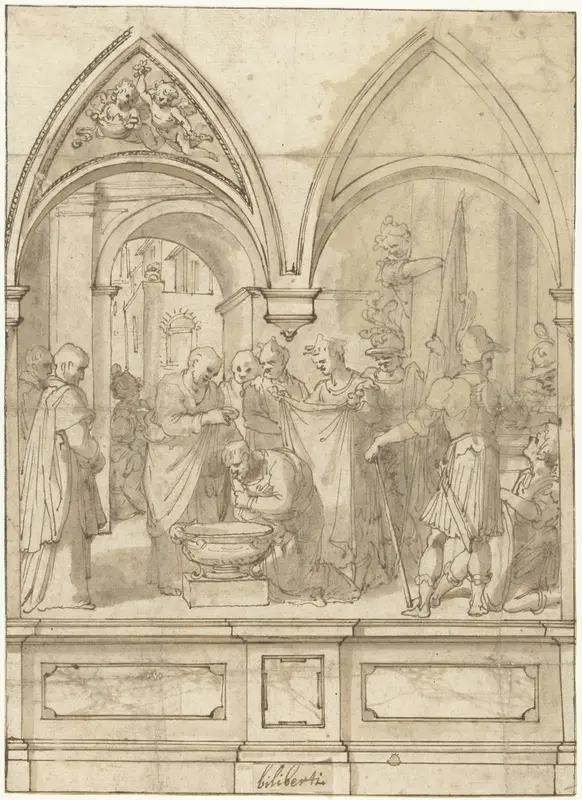 De doop van de centurio, door Petrus Wall Art by Giovanni Bilivert - High-Resolution Digital Print