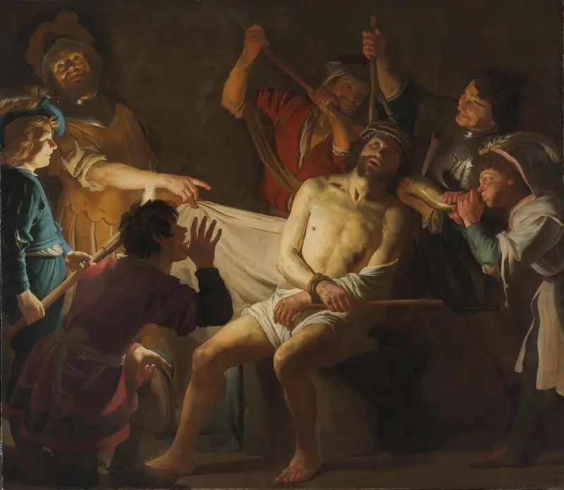 De doornenkroning van Jezus Wall Art by Gerard van Honthorst - High-Resolution Digital Print