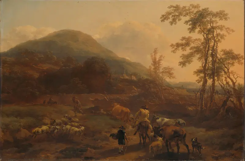 De drie kuddes Wall Art by Nicolaes Pietersz Berchem - High-Resolution Digital Print