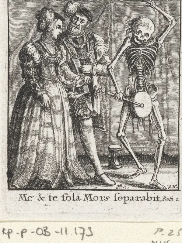 De edelvrouw en de Dood Wall Art by Unknown - High-Resolution Digital Print