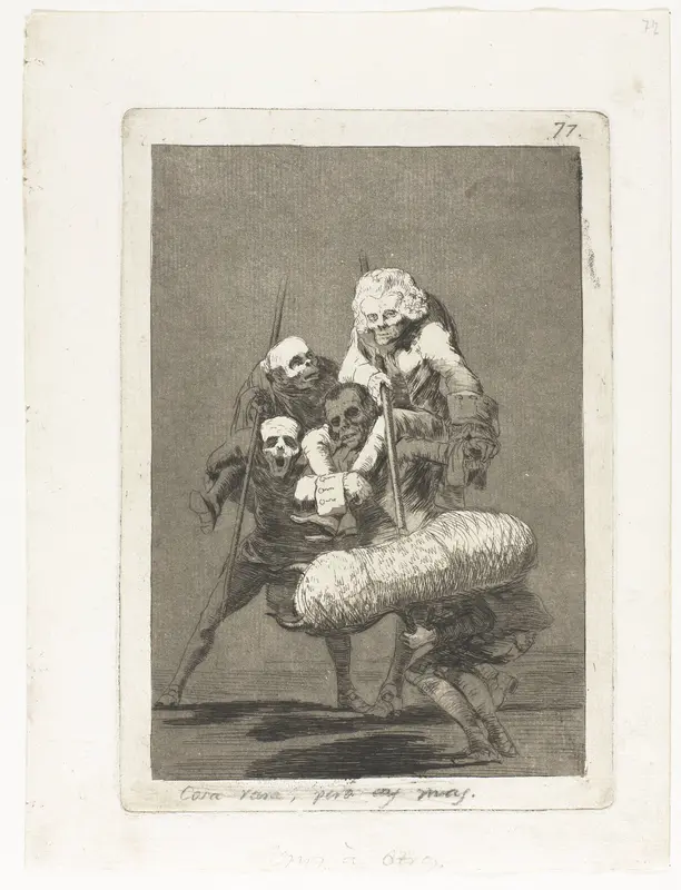 De een tegen de ander Wall Art by Francisco de Goya - High-Resolution Digital Print