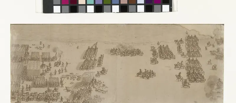De eerste schermutselingen tussen Staatse en Spaanse soldaten op het strand bij Nieuwpoort, 1600 Wall Art by Unknown - High-Resolution Digital Print