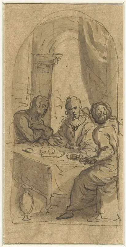 De Emmaüsgangers Wall Art by Jacopo Palma (il Giovane) - High-Resolution Digital Print