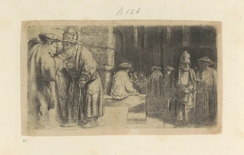 De Farizeeërs in de Tempel Wall Art by Henry Louis Basan - High-Resolution Digital Print