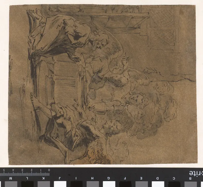 De gastvrijheid van Abraham Wall Art by Leonaert Bramer - High-Resolution Digital Print