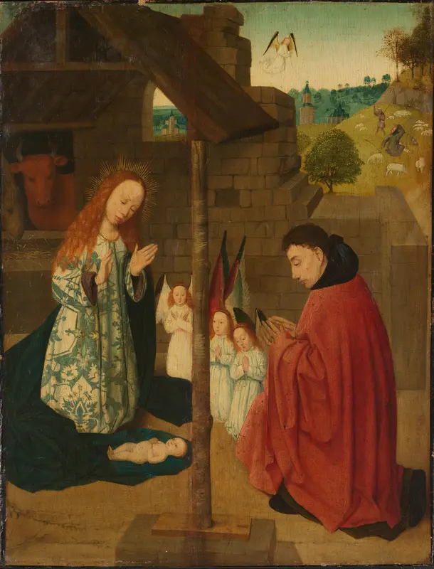 De geboorte van Christus Wall Art by Master of the Brunswick Diptych - High-Resolution Digital Print