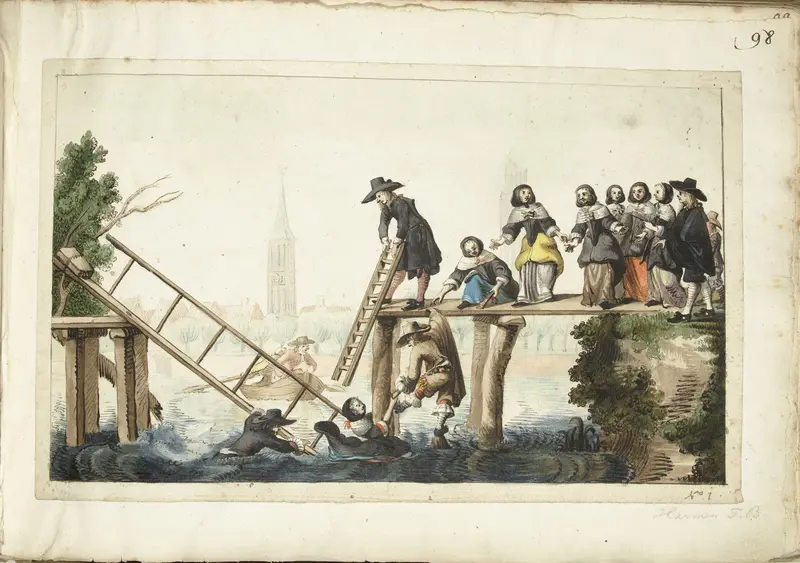 De gebroken brug Wall Art by Unknown - High-Resolution Digital Print