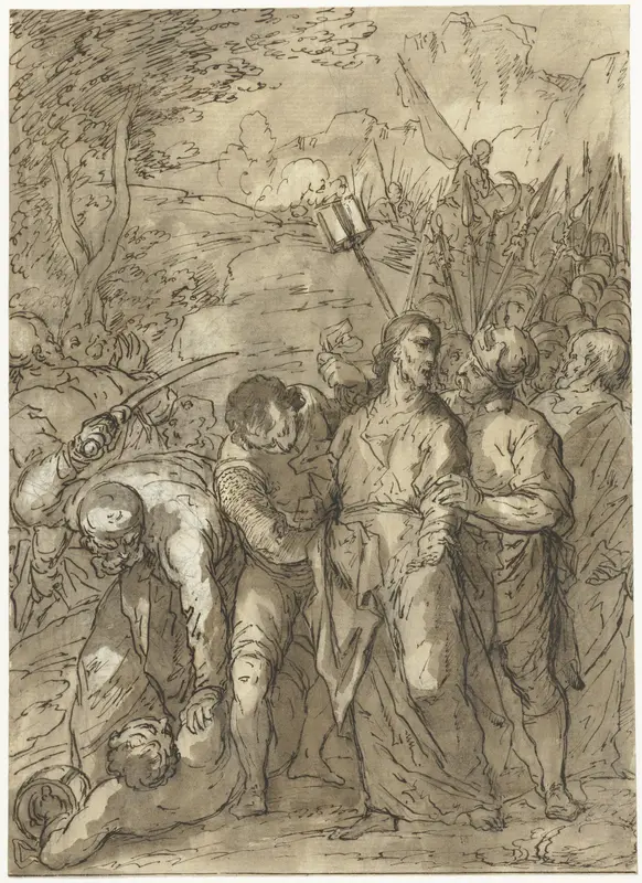 De gevangenneming van Christus Wall Art by Johann Ulrich Loth - High-Resolution Digital Print