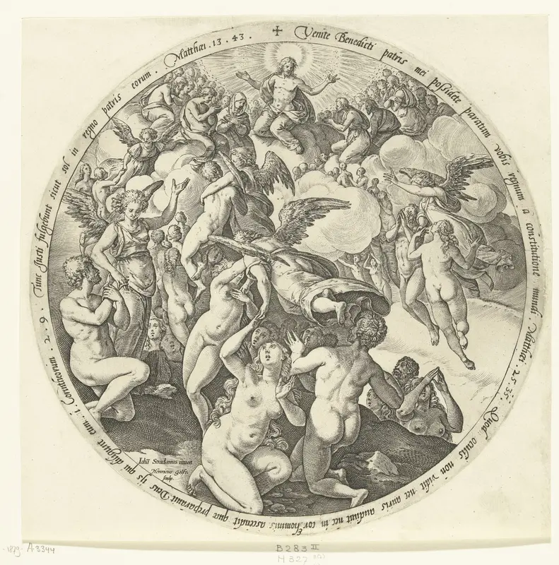 De gezegenden worden ontvangen in de hemel Wall Art by Unknown - High-Resolution Digital Print